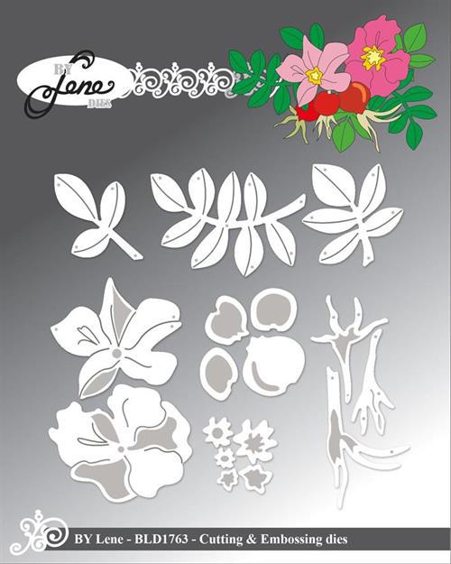 By Lene dies Flowers Største 4,1x3,3cm